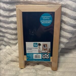 Pen + Gear Chalk Cork Easel with Natural Frame